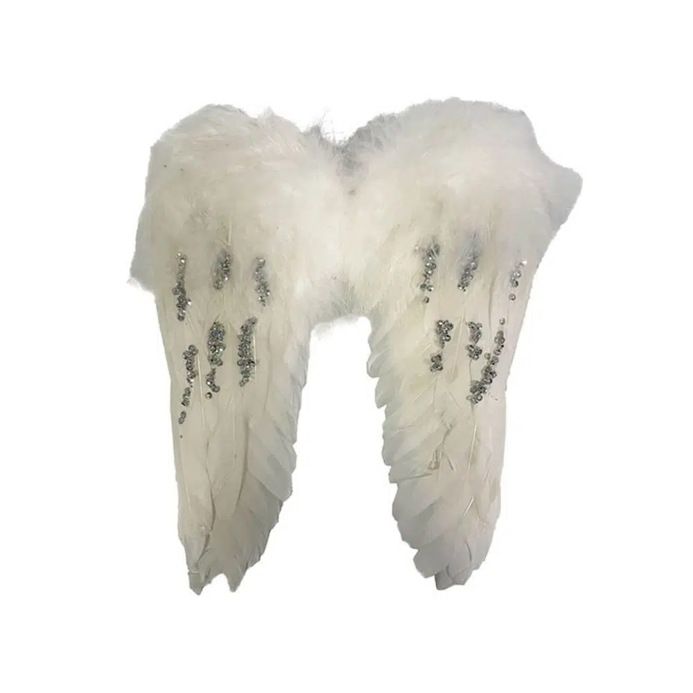 781020_001.webp Glam, novogodišnja dekoracija, perje, krila, 23cm - Slika 1