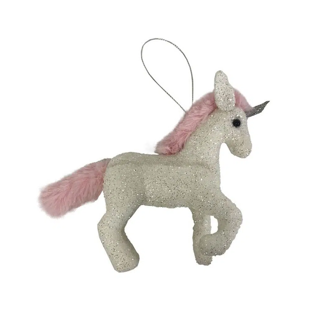 781053_001.webp Spark, novogodišnja dekoracija, šljokice, jednorog, 12cm - Slika 1