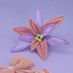 Blossom 20, novogodišnja dekoracija, cvet plišani, pastel roze, 26cm - Slika 3