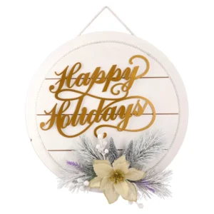 Rudolf, novogodišnja dekoracija, Happy holidays, bež