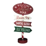 North Pole, novogodišnja dekoracija, putokaz, 60cm - Slika 2