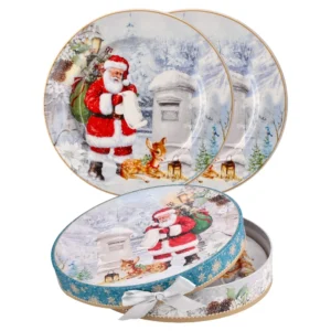 Lea plate, keramički tanjir, set,  Nova godina, 2K