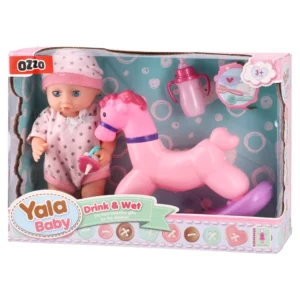 Yala baby, lutka, set, beba sa ponijem, YL2215B