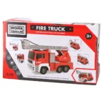 Work vehicles, igračka, plastični kamion vatrogasac sa dizalicom - Slika 2