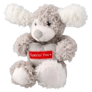 Plush Doggy, plišana igračka, pas, siva i bela, 18cm