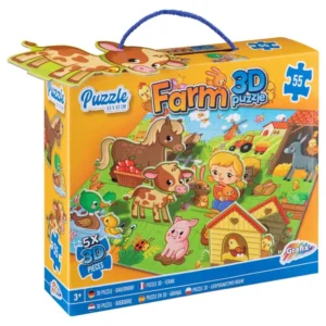 Puzzles 3D, slagalica, 55 delova, farma