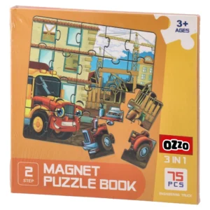 Magnet Puzzle Book, magnetna slagalica, vozila, 3u1, 75 delova