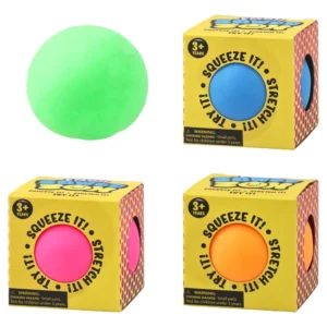 Squeezy stressball, gumena igračka, lopta, 6,5cm, miks