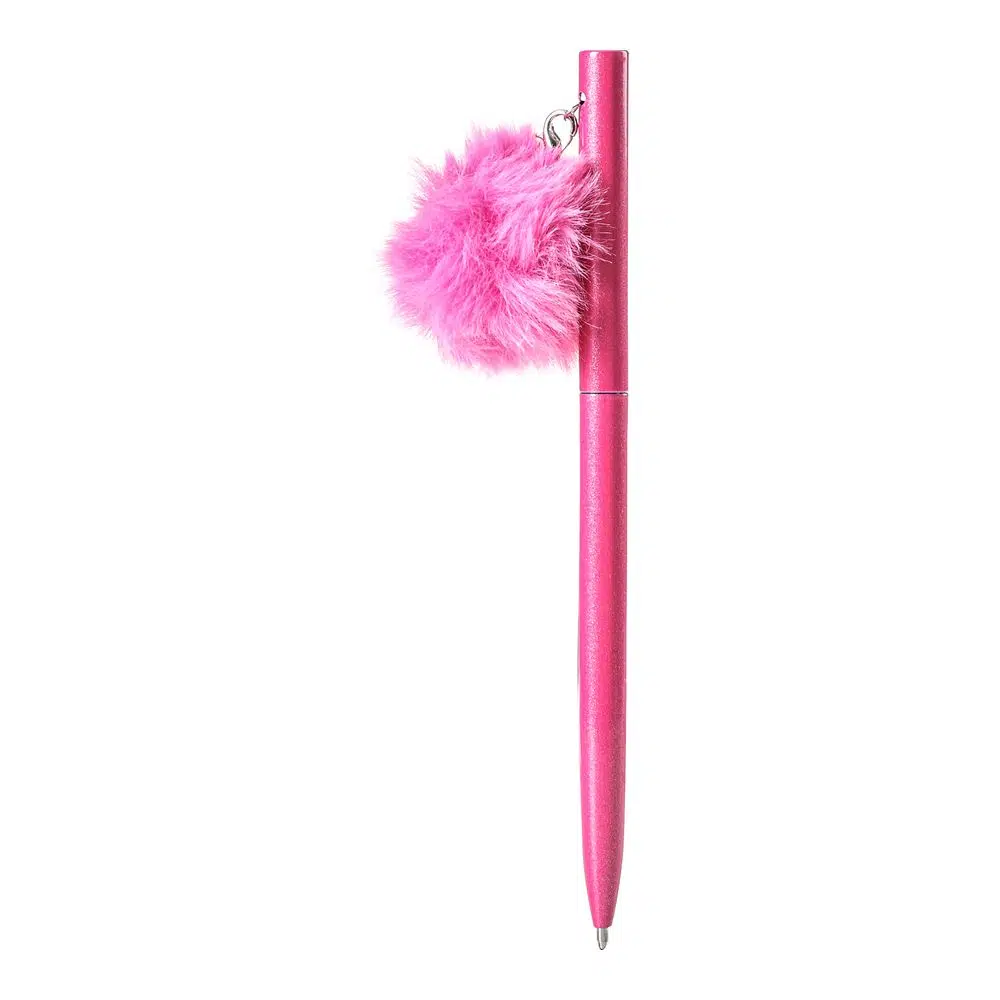B2C00290_001.webp Elegant, hemijska olovka pom-pom, plava - Slika 1