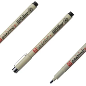 Pigma Graphic, liner, crni - odaberite debljinu