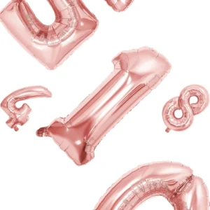 Falseto, balon, 81cm, roze zlatna - odaberite broj